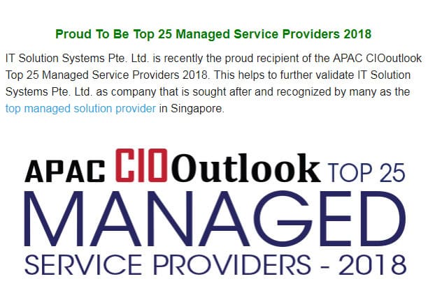 IT Solution Systems Proud To Be Top 25 Managed Service Providers 2018