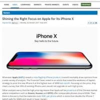 Equities – ​Shining the Right Focus on Apple for Its iPhone X