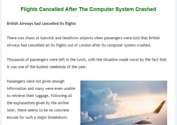 Flights Cancelled After The Computer System Crashed