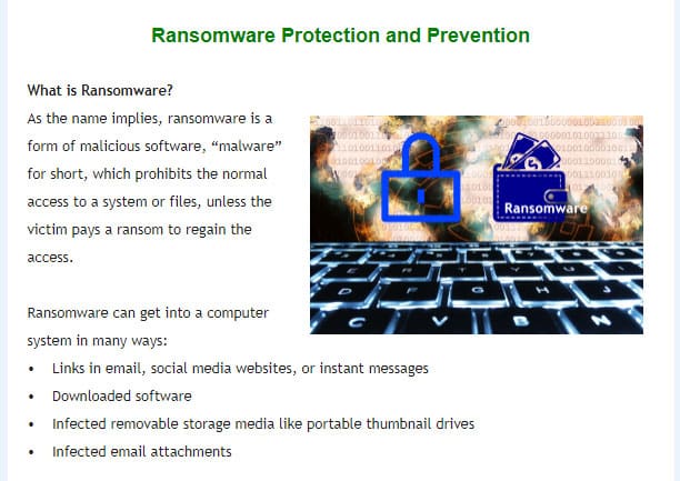 Ransomware Protection and Prevention