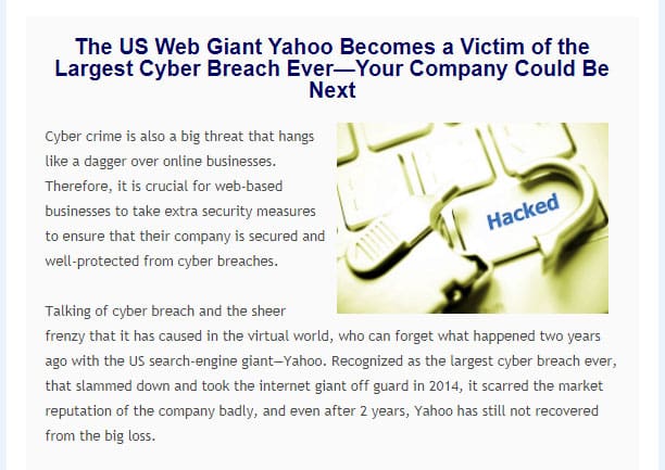 The US Web Giant Yahoo Becomes a Victim of the Largest Cyber Breach Ever—Your Company Could Be Next